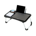 Mind Reader Foldable Bed Tray, Lap Desk with FoldUp Legs, Freestanding