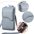 thumbnail image 3 of PU shoulder messenger bag large capacity ladies long wallet solid color mobile phone bag, 3 of 5