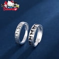 thumbnail image 2 of Sanrio Melody Kuromi Hello Kitty Cinnamoroll lindo anillo de pareja hombre y mujer Anime protagonista ajustable novia joyería xuanjing  unisex, 2 of 2