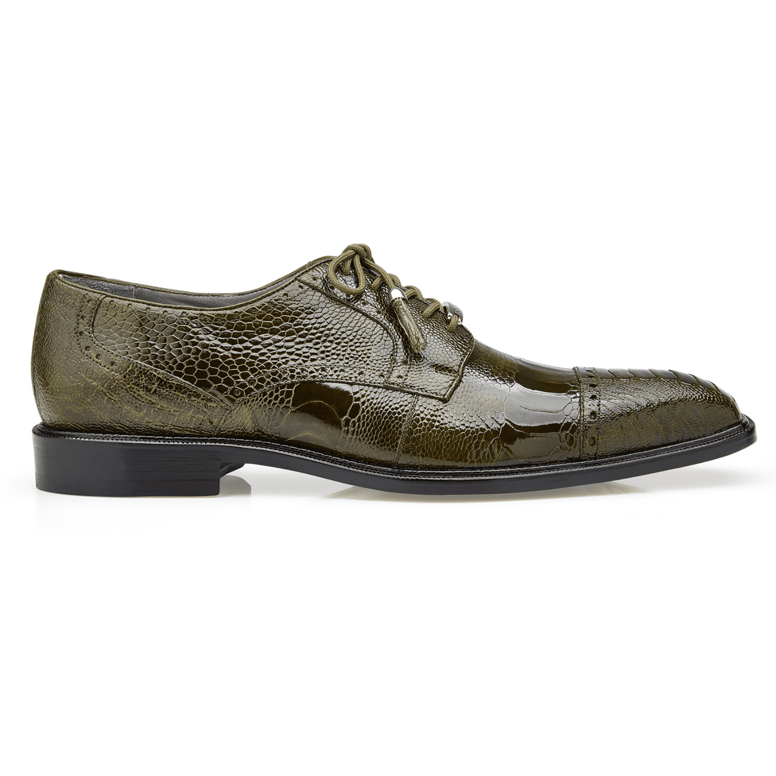 Belvedere Vodka Belvedere Mens Shoes Batta Olive Genuine Ostrich Lace