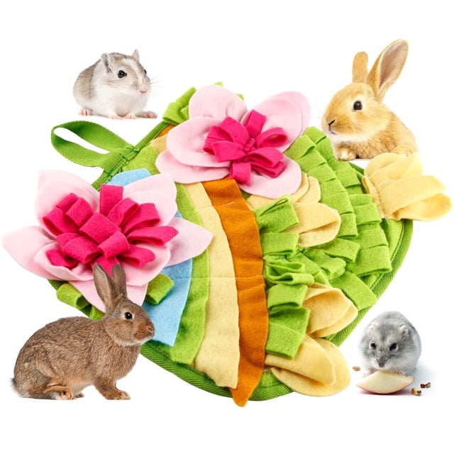 Juego de alimentación interactivo Foraging Mat Rabbit Pink Felt