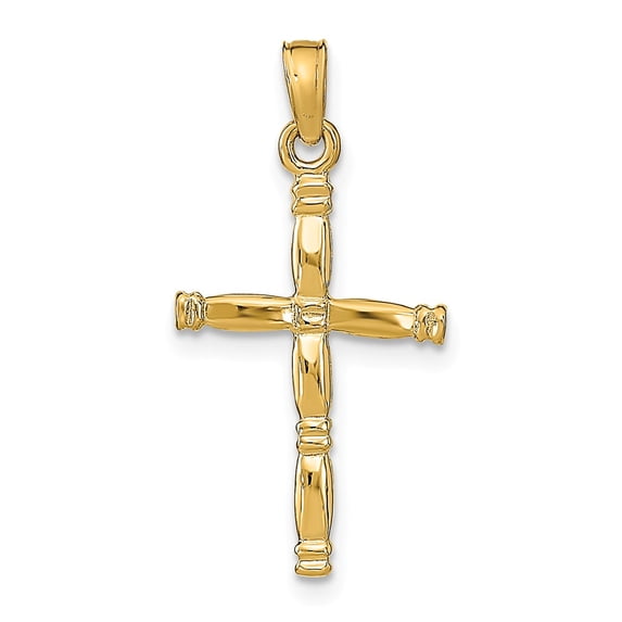 FB Jewels 14K Yellow Gold Small Cross Pendant