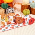 thumbnail image 4 of 1 Roll 5 Yards Fall Ribbons, 2.5" Orange Black Buffalo Plaid Wired Edge Burlap Ribbon Pumpkin Ribbon Thanksgiving Farmhouse Wrapping Ribbon for Autumn Party Decor Gift DIY Crafts Wreaths Bow, 4 of 8
