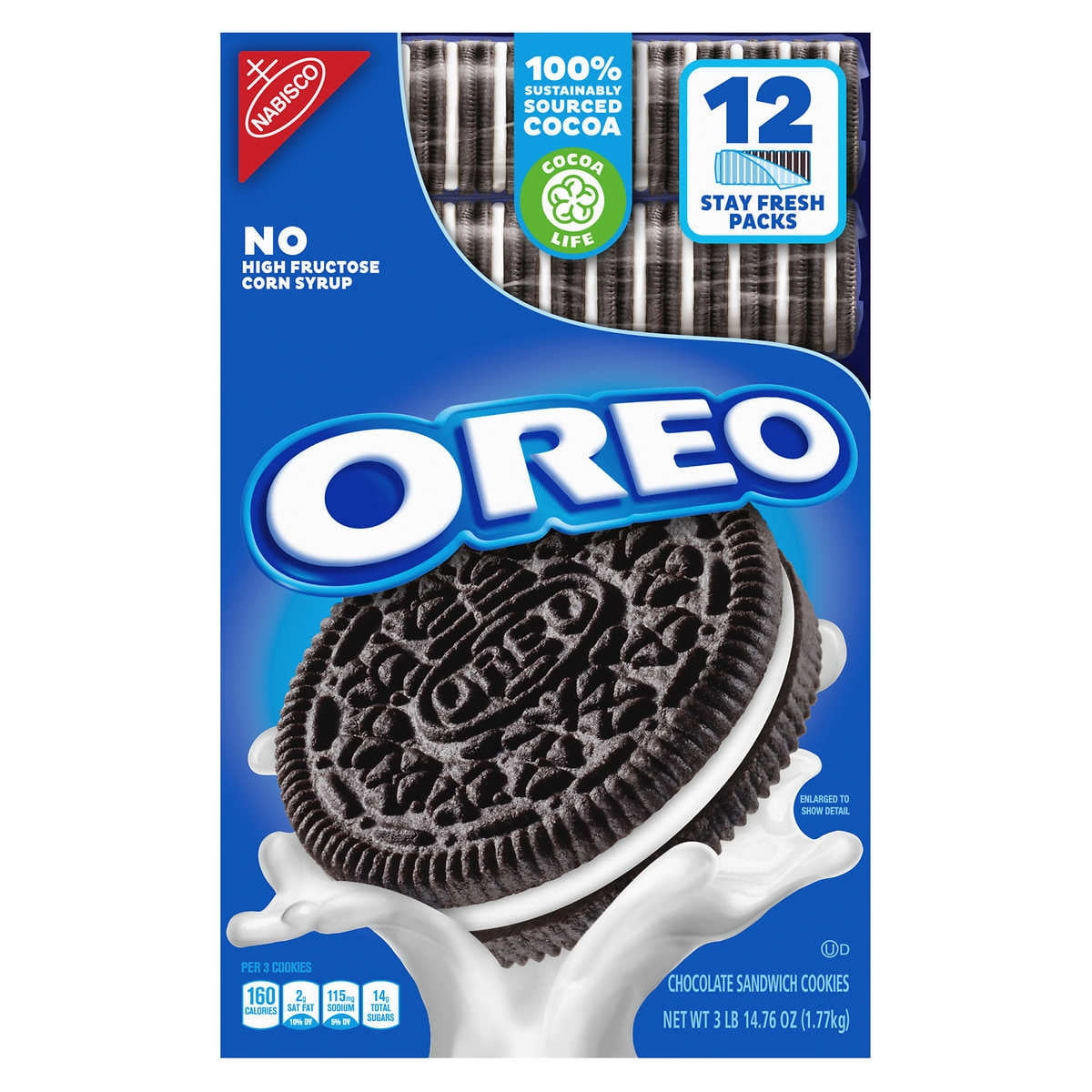 OREO Chocolate Sandwich Cookies Stay Fresh Packs 12 Count (62.76