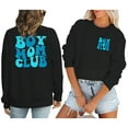 thumbnail image 1 of Mode Décontractée pour Femmes Couleur Unie Manches Longues Imprimé Lettre Col Rond Chandail à Capuchon Ensemble Chemise Athlétique Doublée Chandail en Molleton Habillé Femmes Veste de Survêtement Courte Chandail à Capuchon Grande Taille Fermeture à Glissière, 1 of 3