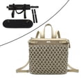 thumbnail image 3 of 6 piezas de bricolaje bolso de cuero de la PU conjunto de tejer cierres de uñas monedero inferior para tejer bolsas tejidas para dormir Negro Baoblaze Tejido de bolso de bricolaje, 3 of 8