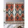 thumbnail image 3 of Aztec Tribe Sheer Curtains 96 Inches Long 2 Panels Rhombus Geometric Abstract Art Pattern Light Filtering Semi Sheer Window Curtains Drapes for Bedroom Living Room 52"x96", 3 of 7