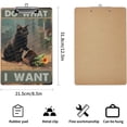 thumbnail image 2 of Wooden Clipboard for Friends, Decorative Wooden Clip Board with Low Profile for Office, School, Fashion Design Standard A4 Letter Size 12.5"x 9", Cat I Do What I Want, Gift for Christmas, 2 of 6