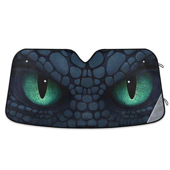 ALAZA Dragon Cool Eye Pattern Car Windshield Sun Shade Foldable UV Ray Sunshade Visor Protector 55 x 27.6in