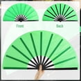 thumbnail image 6 of Large Folding Silk Hand Fan Hand Folding Fans Chinese Tai Chi Folding Fan for Men and Women Performance, Dance, Decorations, Festival, Gift (Red, 2 Packs), 6 of 10