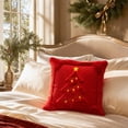 thumbnail image 4 of Christmas Trees Pillow Covers, Decorative Soft Throw Pillows Plush, Winter Holiday Decorative Pillowcase, Embroidered Couch Cushion for Holiday Winter Home Decor Chair Sofa Bedroom Living Room, 4 of 7