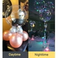 thumbnail image 4 of LED Balloons 3 Pack, 14 Inch Clear Bobo Helium Balloons, Built in String Lights, Glow Bubble Party Decorations for Valentines Day Wedding Birthday, 4 of 7