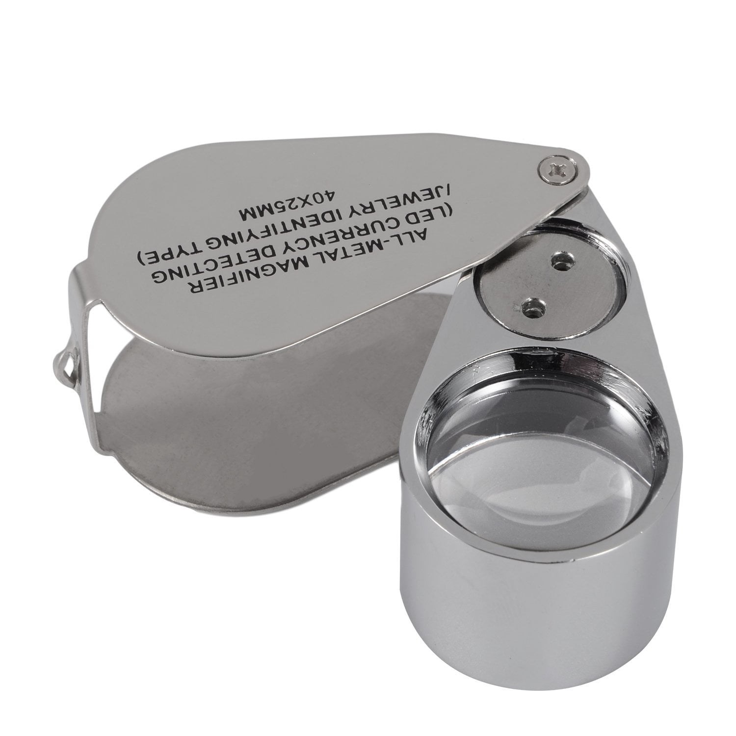 Quality Optics® USA Folding Jewelers Loupe Pocket Magnifier 10X Black Loupe 