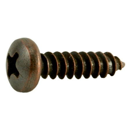 

#10 x 3/4 Venetian Bronze Phillips Pan Head Sheet Metal Screws (30 pcs.)