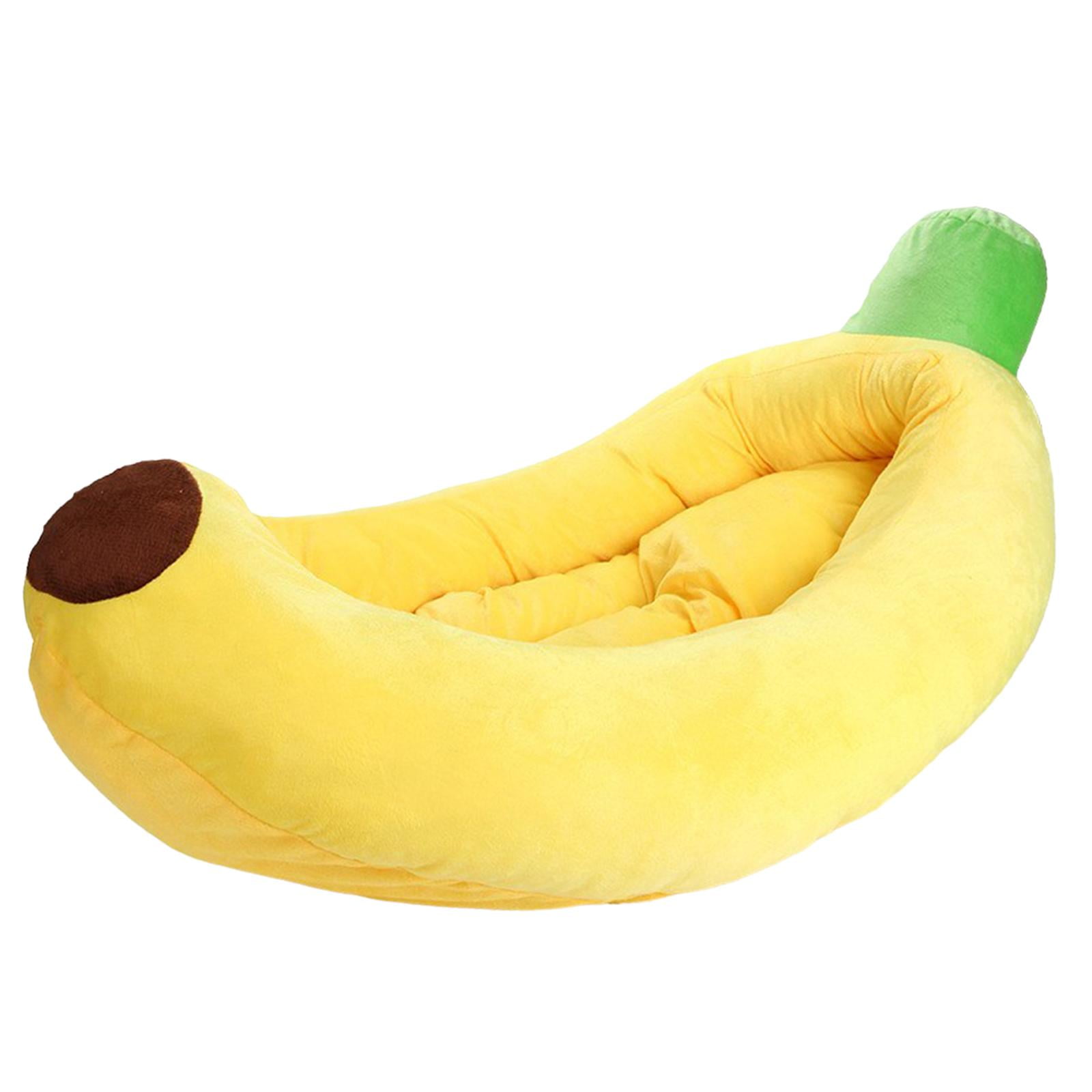 Bvdfgk Dog Bed Pet Animal Bed Banana Shape Detachable All Seasons Breathable Soft L