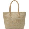 thumbnail image 2 of Tote Bag for Women, Shoulder Bag for Women, Summer Straw Braid Large Capacity Breathable Portable Beach Shoulder Handbags with A Large Opening for Easy Access to Items, Khaki, 2 of 7