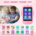 thumbnail image 3 of TOPCHANCES Kids Toy Phone for Toddlers, Electronic Learning Toy with Phone Calls, 19 Educational Games, Camera, Christmas Birthday Gifts for Boys Girls Age 3-12, Pink, 3 of 9