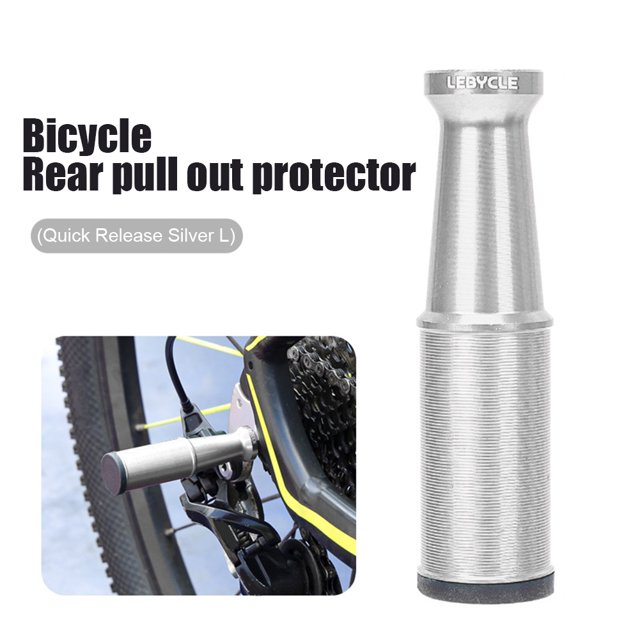 Eje De Liberación Rápida De Buje De Bicicleta Soporte de lámpara de rueda de eje de liberación rápida de cubo de bicicleta LEBYCLE (liberación rápida plateada L)