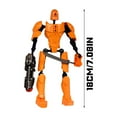 thumbnail image 2 of T13 Action Figure Robot,T13 3D Printed Action Figure, Stikbot Toys with Weapon Accessories, Titan 13 Action Figure, Toys Not To Be Missed By Enthusiasts (White), 2 of 2