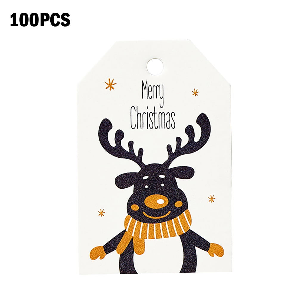 Details about   100pcs Christmas Paper Hang Tags DIY Kraft Santa Claus Paper Cards Labels Gijc 