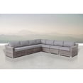 thumbnail image 4 of Livingsource International LSI 7 Piece Sectional Seating Group with Cushions Brown, 4 of 5