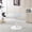 White, variant on 31.5" Square Dining Table for 2-4 People, Mid-Century Modern Kitchen Table with Black Marble-Look MDF Top and Gold Tulip Pedestal Base for Small Spaces, Apartment, Breakfast Nook