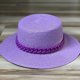 thumbnail image 3 of Sombrero de paja de ala ancha para mujer, sombrero de paja verde, amarillo, Morado, versión coreana, moda, red, cadena roja, playa, sol, marea, 3 of 4