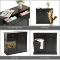 thumbnail image 5 of KIGOTY Dual Kitchen Trash Cabinet, Double Tilt Out Trash Can Cabinet with Countertop and Drawer, Free-Standing Pet Proof Recycling Cabinet Garbage Can Holder (Black), 5 of 8