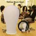 thumbnail image 2 of Canvas Wig Head Mannequin Head Canvas Block Head for Wig Making Display Styling, 2 of 8