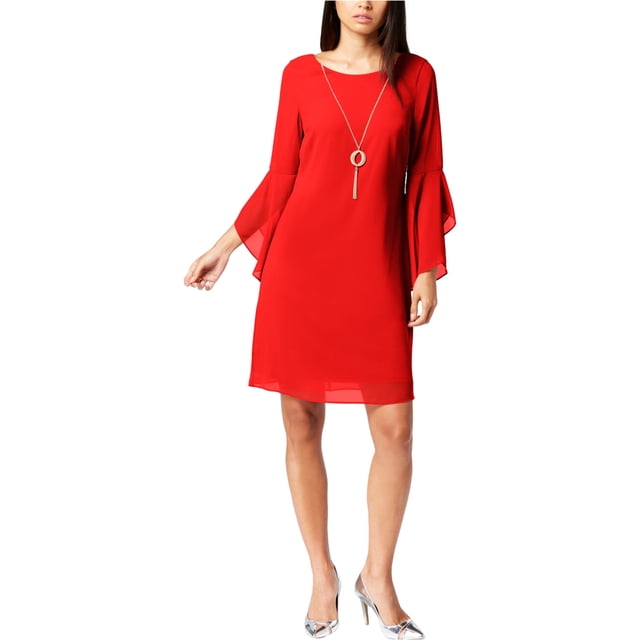 Vestido recto Thalia Sodi Rojo Grande Cambio