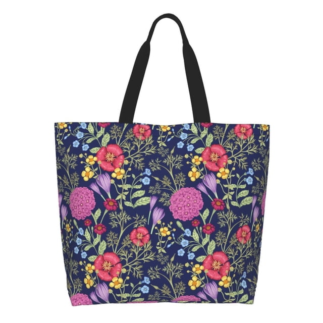 Balery Floral Bolsa Tote Estilo Estético con Cremalleras, Bolsa de Hombro, Bolsa de Compras Grande y Plegable