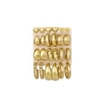 thumbnail image 1 of Set de aretes FANDY de 12 pares, baño de oro, hipoalergénicos, 1 of 9