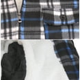 thumbnail image 2 of Men's Heavyweight Flannel Fleece Lined Plaid Sherpa Hoodie Jacket (MFJ116 Grey/Blue (No Hood), 5XL), 2 of 2