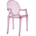 thumbnail image 4 of Hawthorne Collections 18.5" Modern Plastic Dining Arm Chair in Pink, 4 of 4