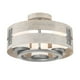 Photo 1 of 3-Light Grey Clear Glass Semi-Flush Mount and Pendant