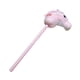 thumbnail image 1 of Caballo de palo de peluche hecho a mano para juegos de simulación creativos con palo para caballos de juguete. Rosa, 1 of 9