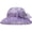Purple, variant on French Style Bucket Hat with Flower Summer Bowler Hat Elegant Church Hat