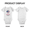 thumbnail image 3 of Half American Is Better Than None Cute Baby Romper Bodysuit For Boy Girl (White, 3-6 Months), 3 of 5