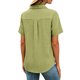 thumbnail image 4 of Camisas de Manga Larga para las Mujeres Suelto Ajuste Solapa Botón de Manga Corta Imitación Túnica de Lino, Camisas de Manga Larga para las Mujeres Bajo Scrubs Blusa Casual, 4 of 7