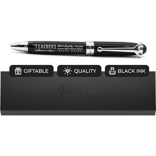 7 Pcs Greeting Teacher Pens Inspirational Ballpoint Pens Glitter Black Ink  Pens Metal Retractable Ballpoint Pens Appreciation Gifts for Kids Students