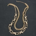thumbnail image 3 of Collier Ras-du-Cou à Double Couche pour Femmes, Mode Punk, Chaîne Épaisse, Collier Hip-Hop, 3 of 10