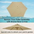 thumbnail image 3 of Yescom 9' Patio Umbrella Replacement Canopy 6 Rib Outdoor Yard Garden Deck Lawn Market Parosol Cover Top Color Tan, 3 of 9