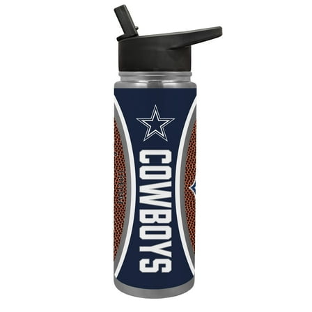 Dallas Cowboys 24 Ounce Jr Thirst Hydration Bottle with Gameball Graphics