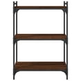 thumbnail image 2 of vidaXL Adult 3-Tier Standing Bookcase and Display Rack Brown Oak 60x30x86 cm Engineered Wood, 2 of 5