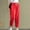 Red, variant on Womens Pants Sawvnm Fashion Women Comfortable Leisure Solid Ninth Pants Pockets Loose Pants for Women