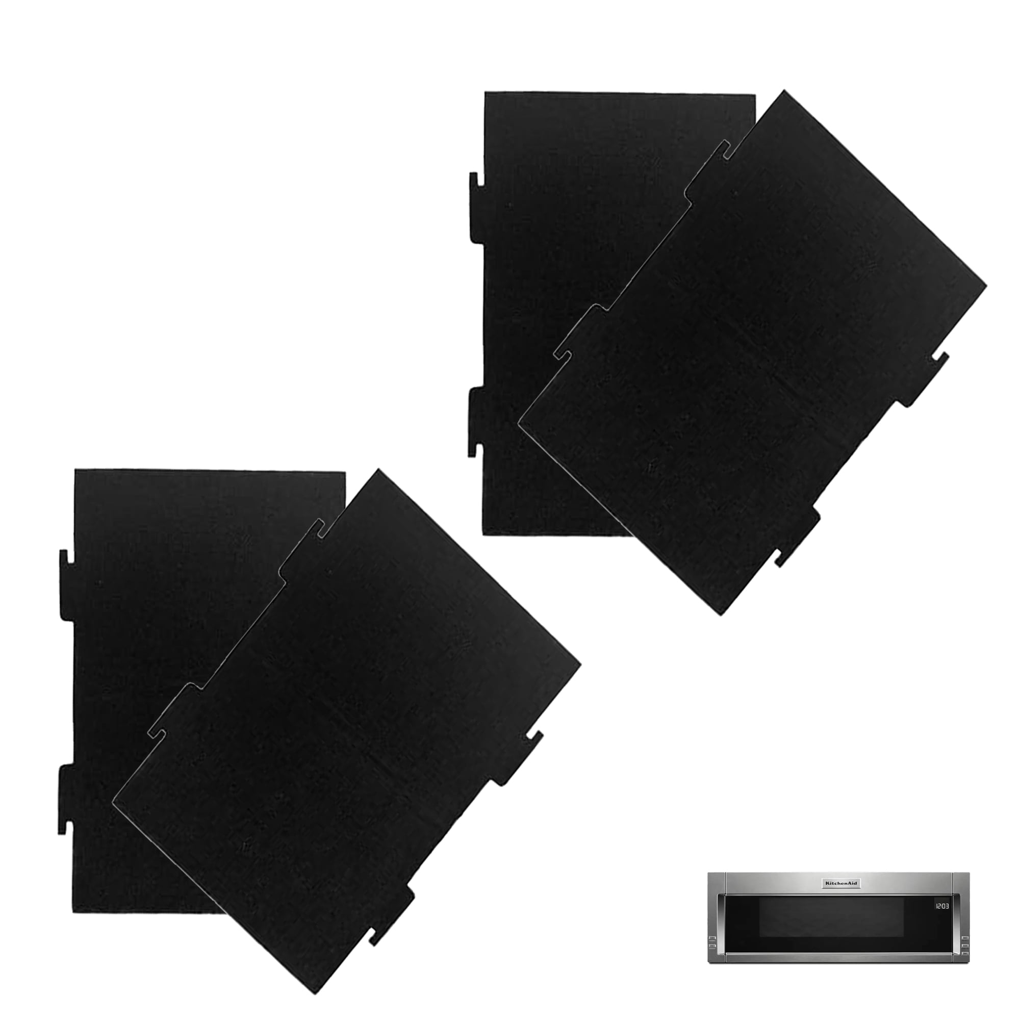 Delapan 12 Pack Activated Charcoal Replacment Filter fits W11282981 Whirlpool Microwave Part W11223147 Carbon Air Filters