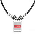 thumbnail image 1 of Collier Guide d'Invitation Direction Lettre Bijou Couple Corde en Cuir Pendentif, 1 of 3
