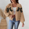 thumbnail image 2 of TINZ Sweater Dress Long Sleeve Oversized Tunic With Exquisite Embroidery And Panel Design Warm Winter Knit Vest Dress Long Pullover Sweater Belted Long Dress, 2 of 5