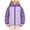 Purple, variant on Baby Girl Coat Color-Block Hooded Puffer Jacket for Kids Zip-Up Coat with Logo (Pink,3-4 Years)