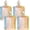 Colorful, variant on 4 Pcs Crystal Glass Candy Jar Set with Lids Home Decorative Storage Jars for Apothecary, Bathroom, Kitchen, and Pantry, Ideal for Cotton Swabs and (Large,Colorful)